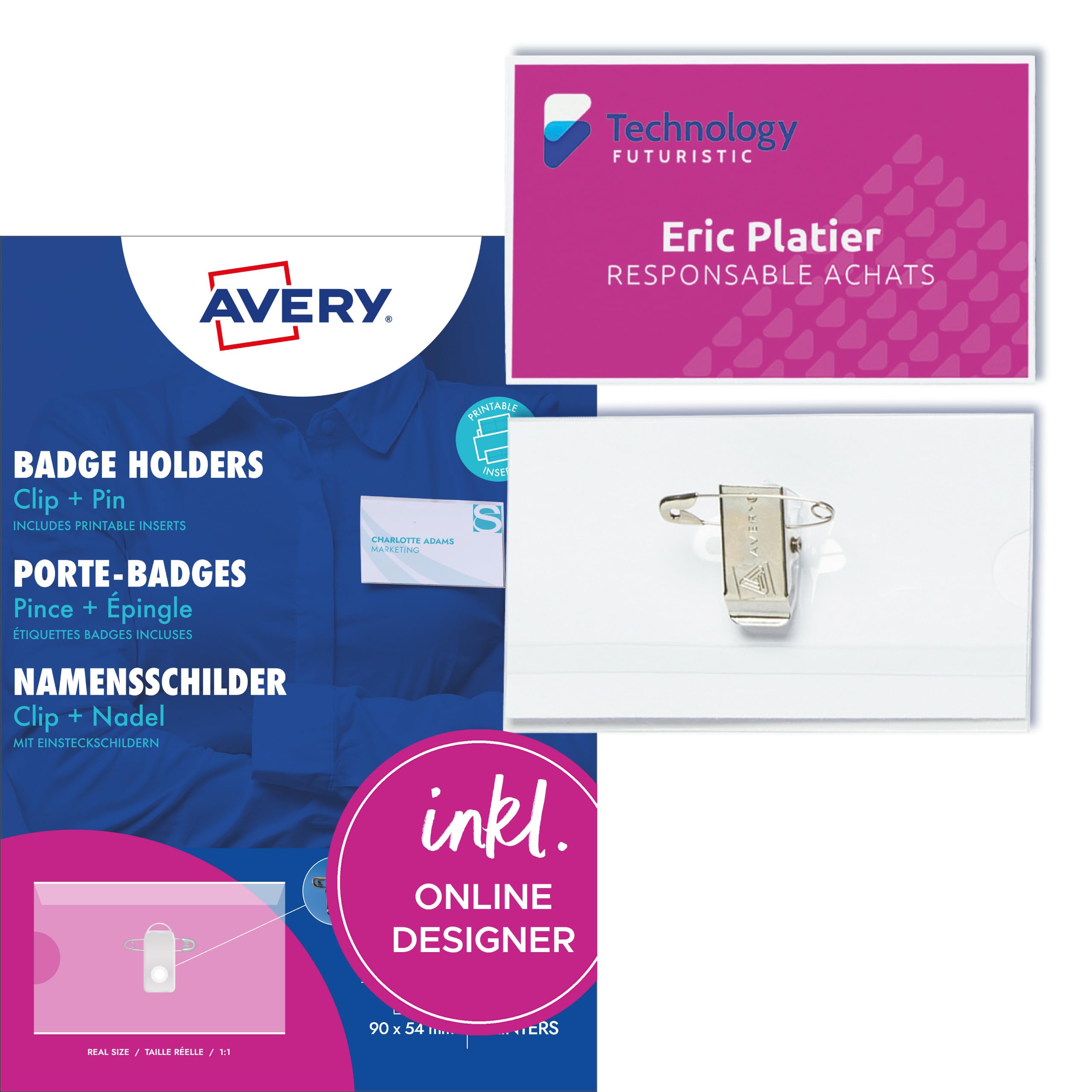 avery-zweckform-4820-namensschilder-54x90mm-mit-kombiklemme-50-st-ck-wei image 1
