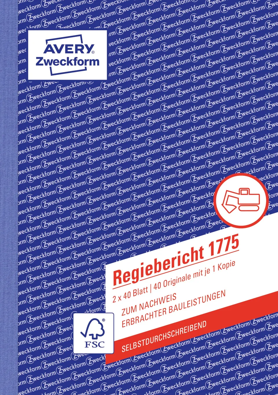 avery-zweckform-1775-regiebericht-a5-selbstdurchschreibend-2x40-blatt-wei-gelb image 1