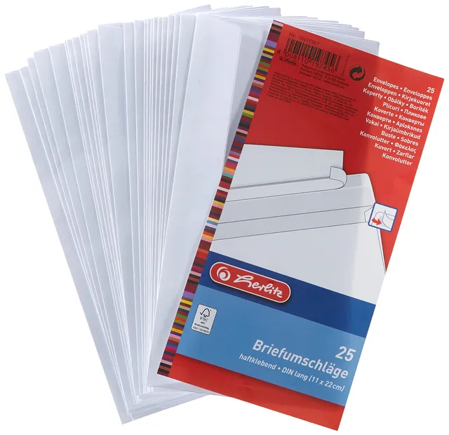 herlitz-briefumschl-ge-din-lang-haftklebend-ohne-fenster-wei-25-st-ck image 1