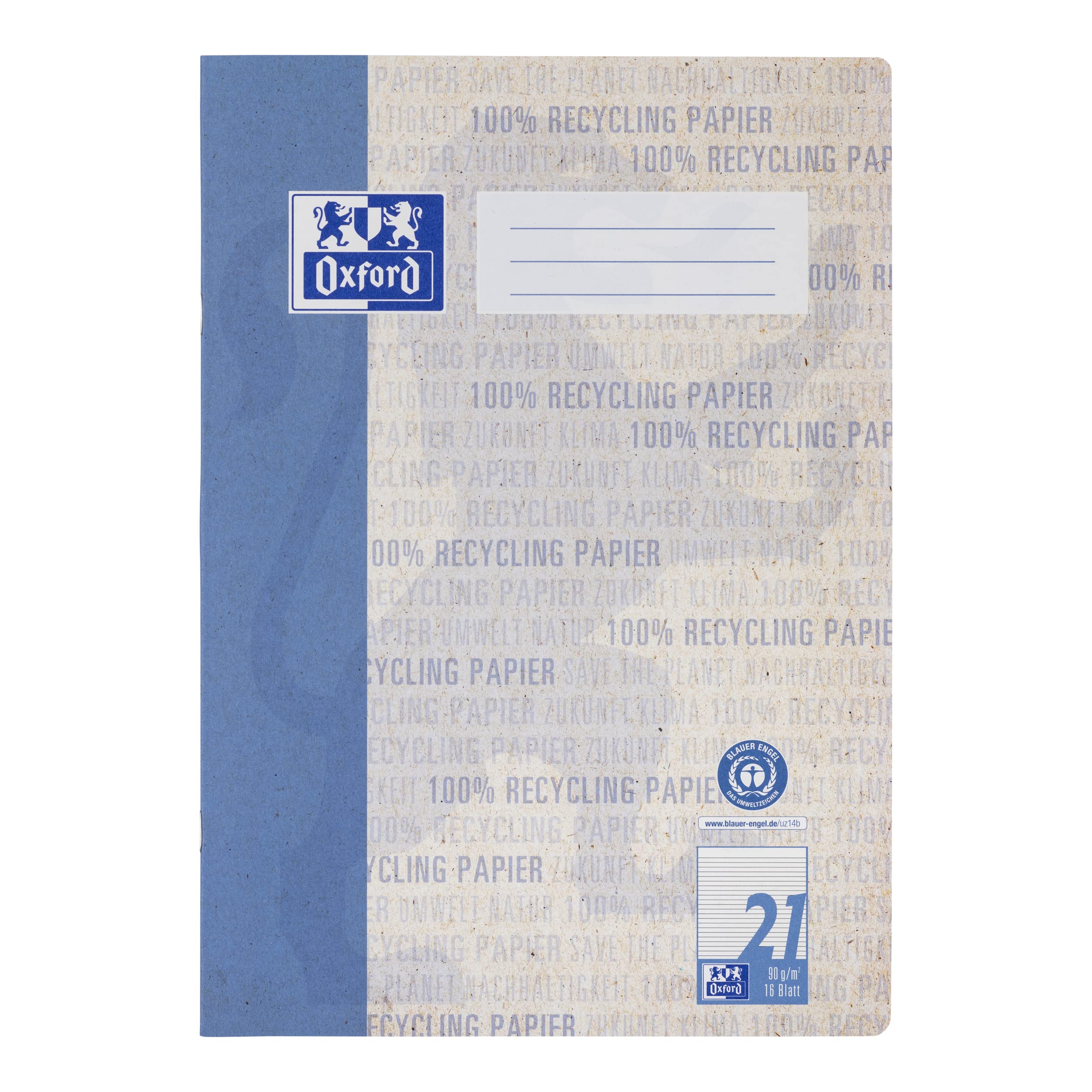 oxford-recycling-schulheft-a4-16-blatt-lineatur-21-liniert-15-st-ck image 2