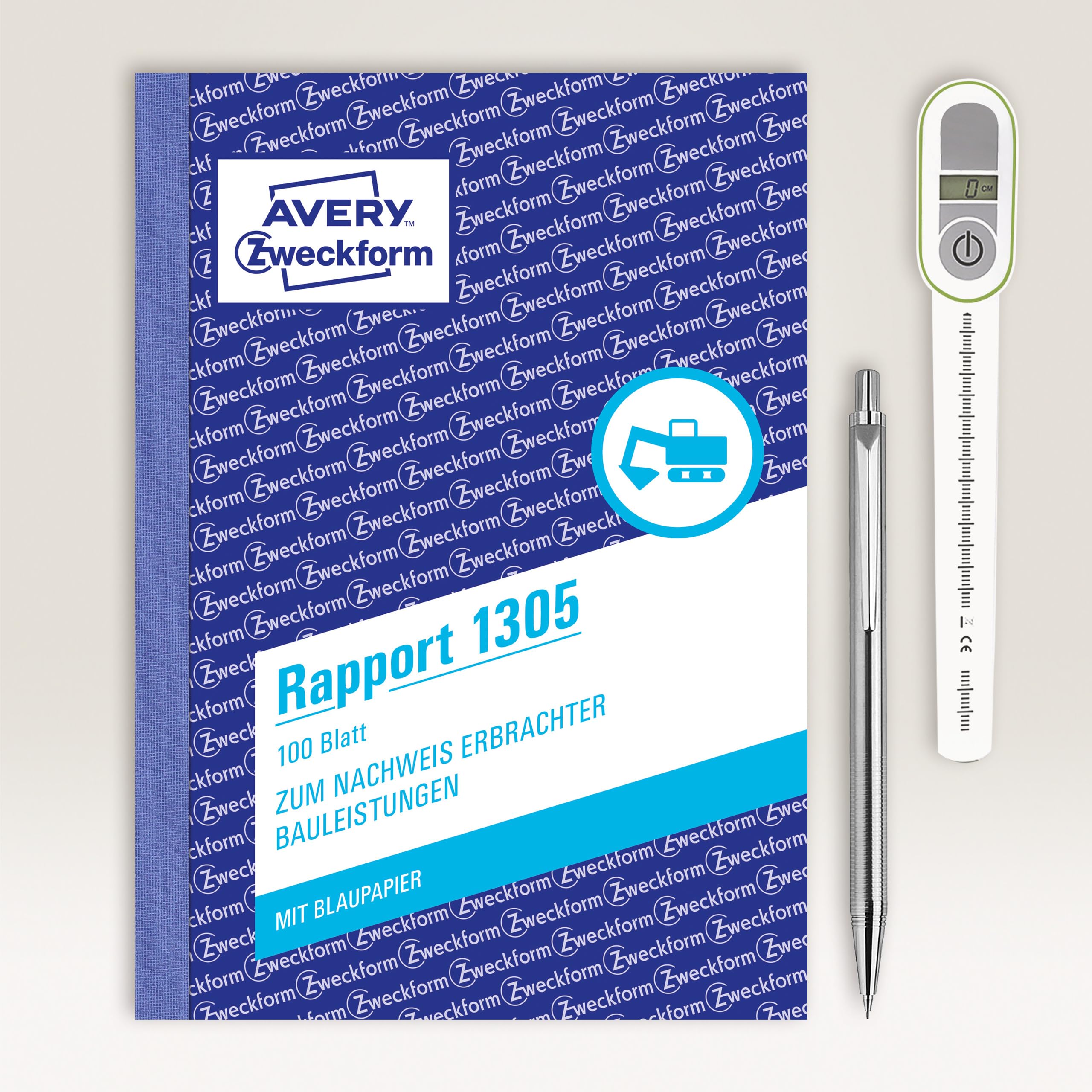 avery-zweckform-1305-rapport-a6-block-wei-100-blatt-mit-blaupapier image 2