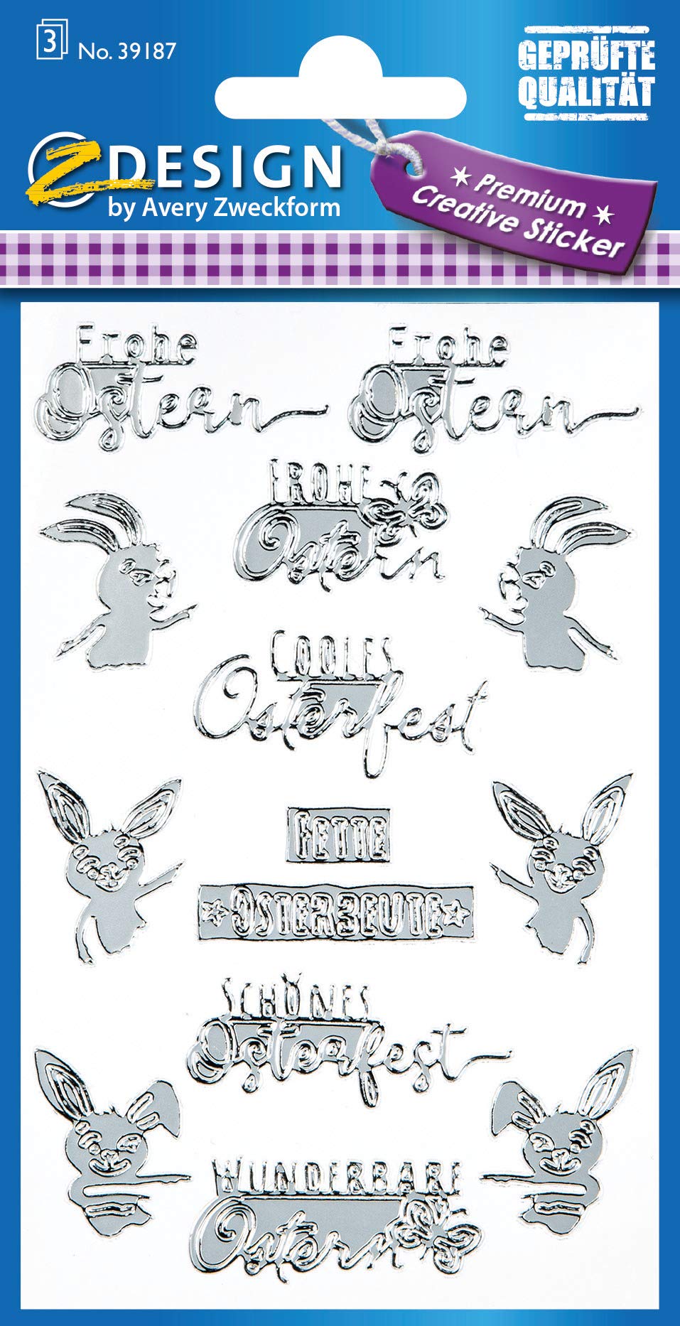avery-zweckform-z-design-39187-ostersticker-silber-13-selbstklebende-3d-dekoetik image 2