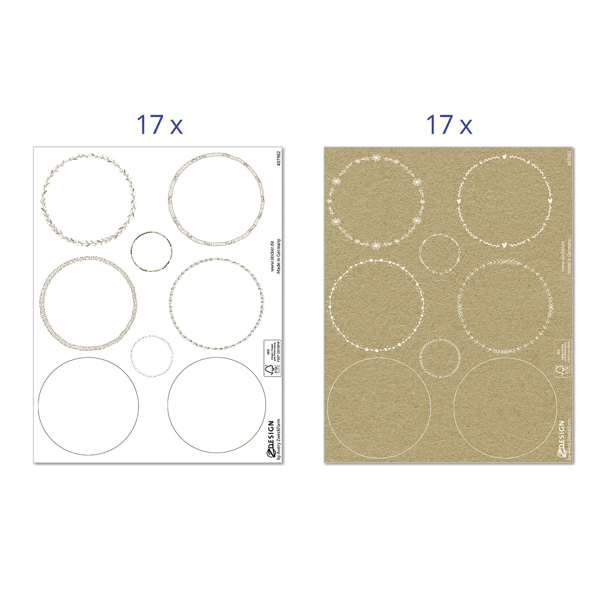 avery-zweckform-51039-etiketten-rund-48-mm-204-stk-wei-und-kraftpapier-handbesch image 2