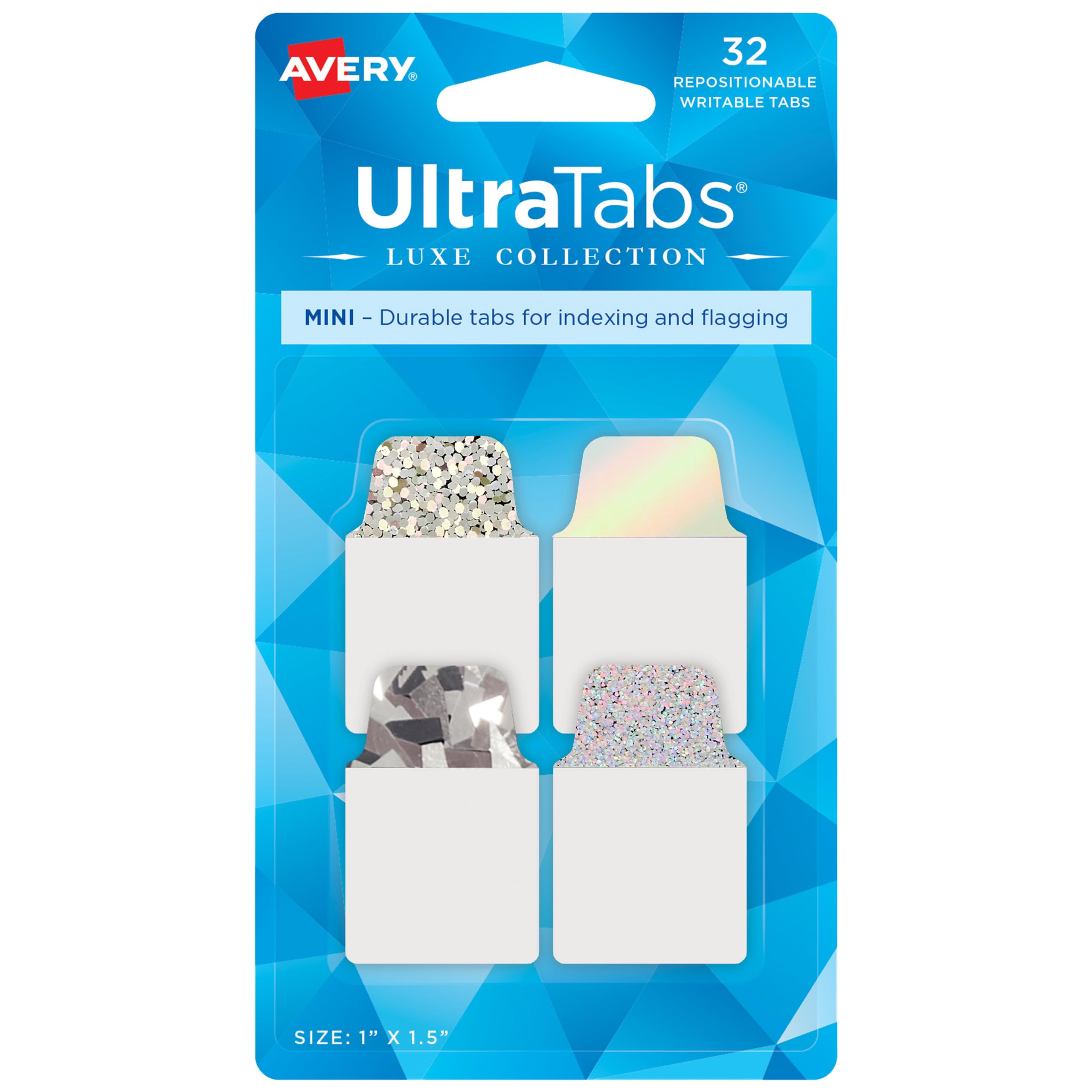 avery-zweckform-74178-ultratabs-haftstreifen-transparent-silber-32-st-ck image 1