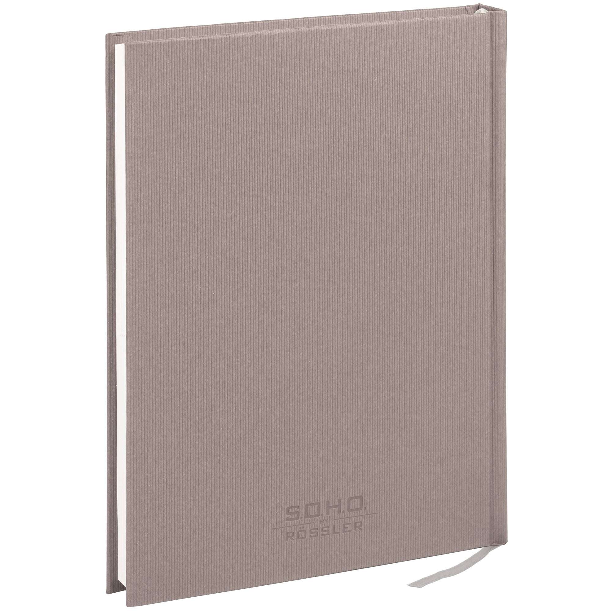 r-ssler-s-o-h-o-notizbuch-a5-hardcover-punktkariert-taupe-mit-leseb-ndchen image 4