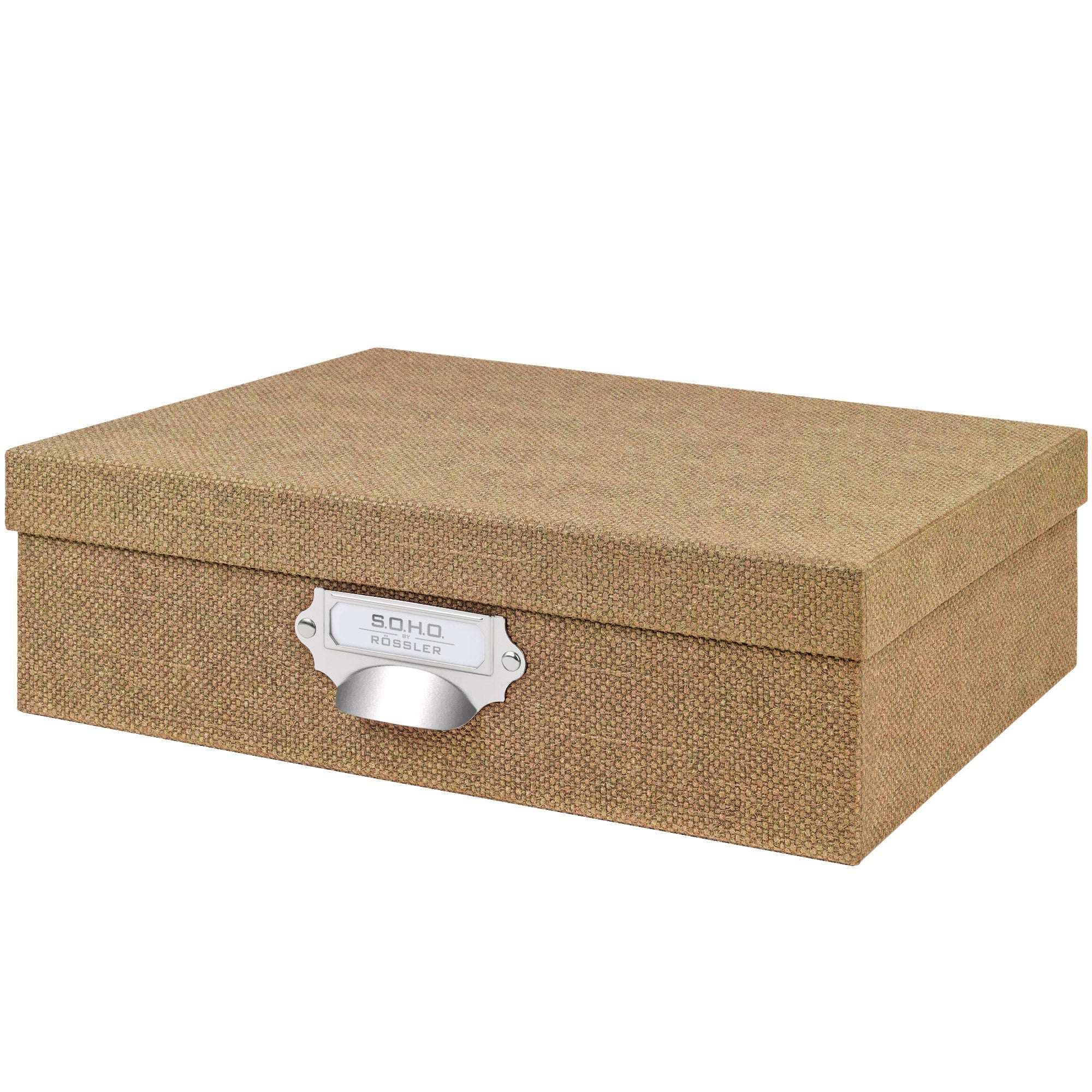 r-ssler-s-o-h-o-aufbewahrungsbox-mit-deckel-a4-haselnuss-braun image 1