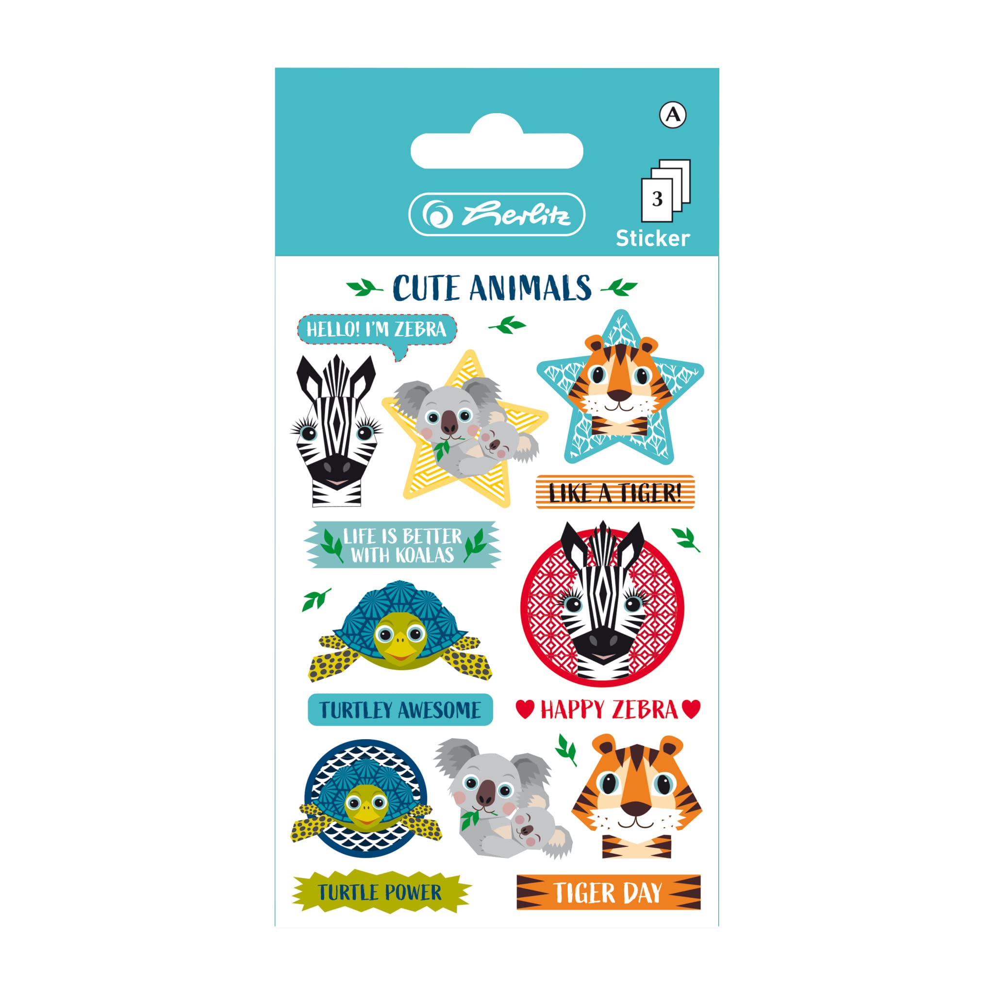 herlitz-sticker-cute-animals-selbstklebend-10-x-3-bogen image 2