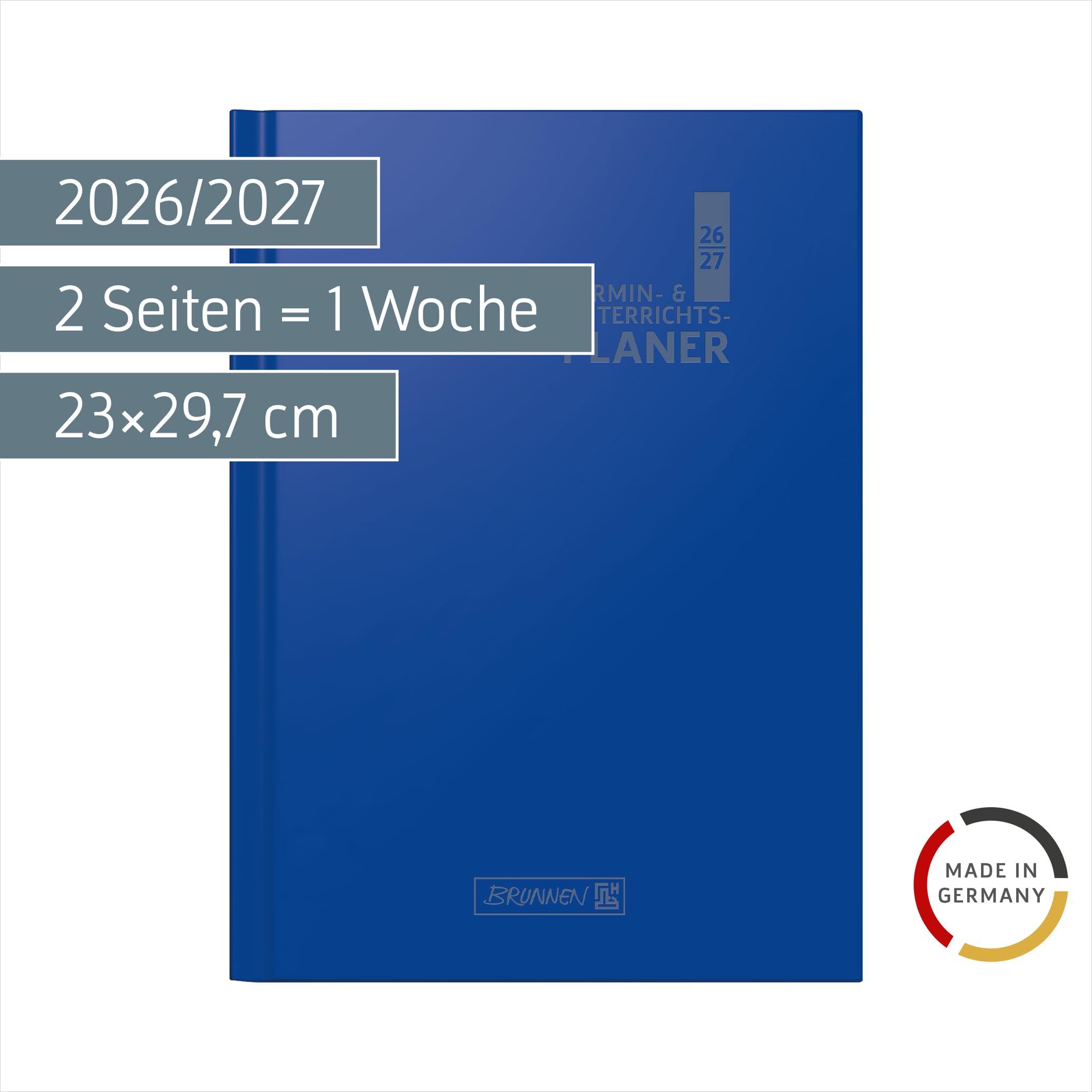 brunnen-termin-unterrichtsplaner-2026-2027-a4-lehrerplaner-hardcover-blau image 2