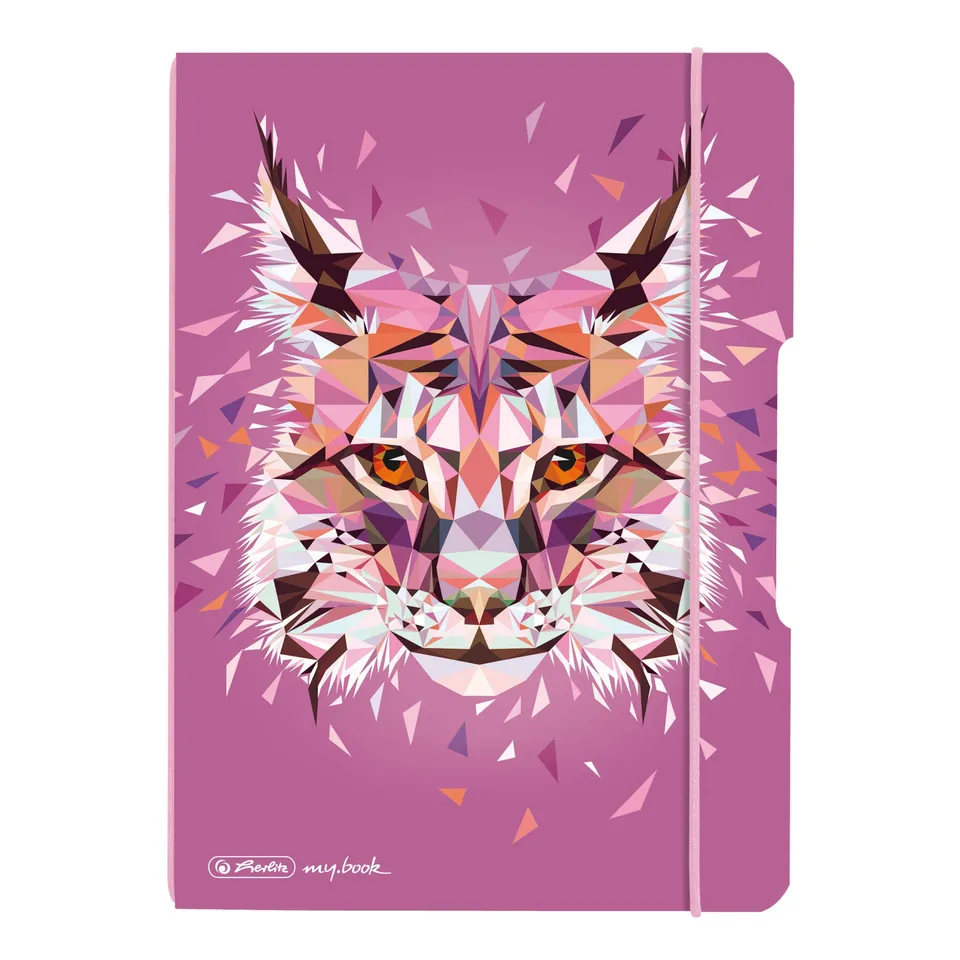 herlitz-my-book-flex-notizheft-a5-punktiert-wild-animals-luchs-mit-wechselcover image 1