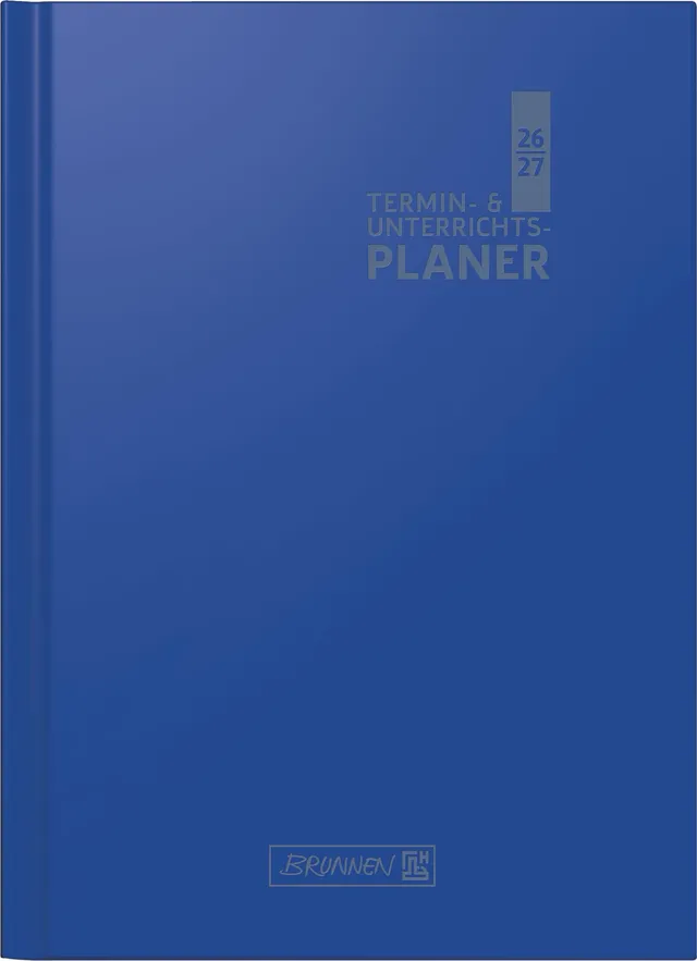brunnen-termin-unterrichtsplaner-2026-2027-a4-lehrerplaner-hardcover-blau image 1
