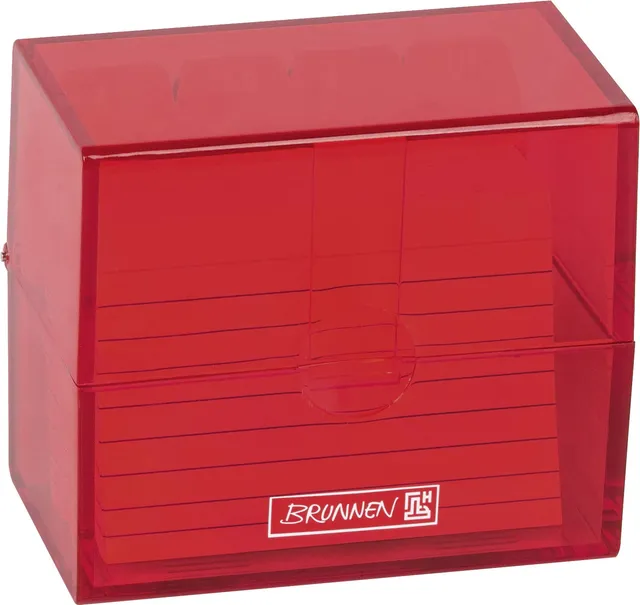 brunnen-102058023-karteikasten-a8-colour-code-rot-polystyrol-box-8-5-x-7-5-x-4-8 image 1