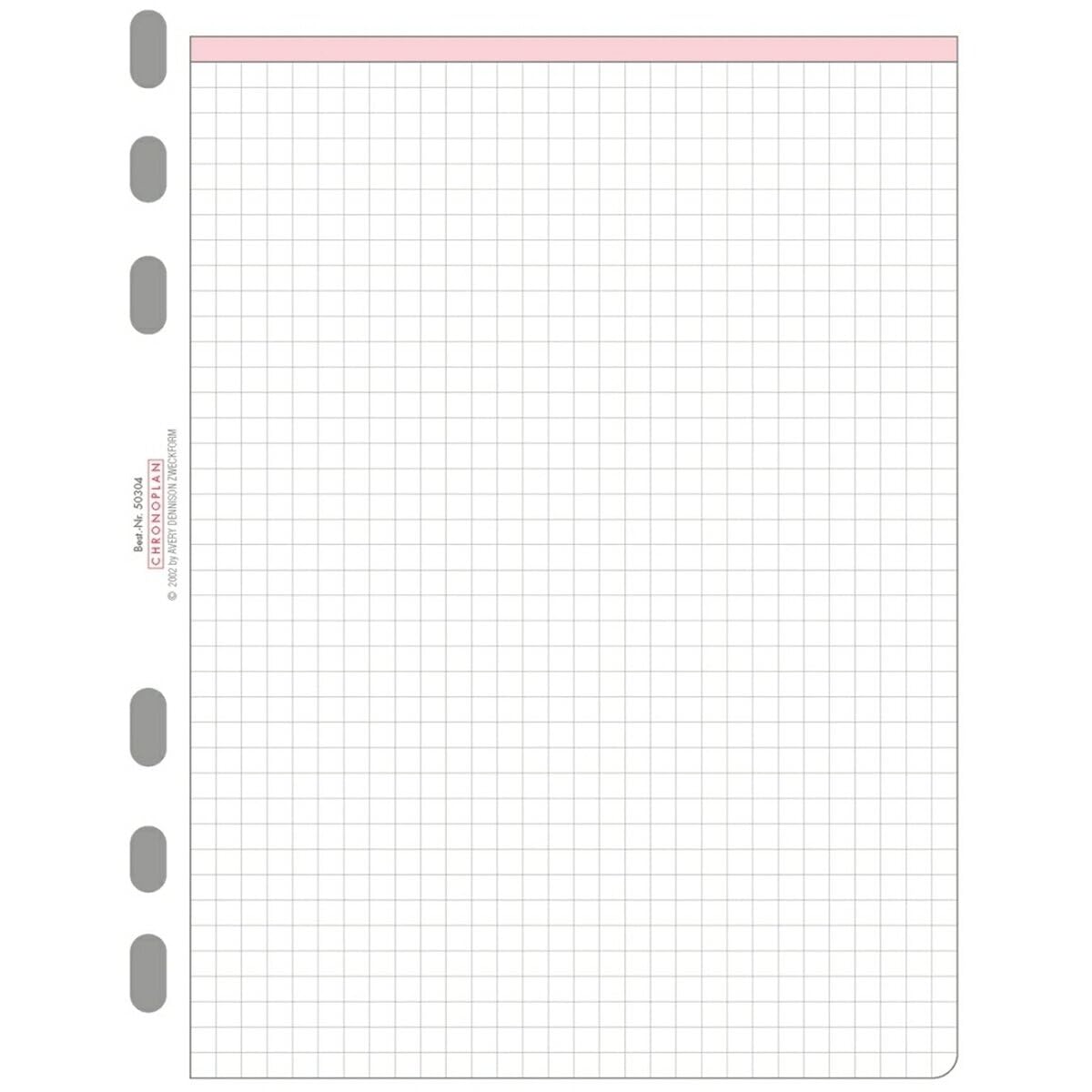 chronoplan-50304-kalendereinlagen-a5-kariert-50-blatt-mit-universallochung image 1