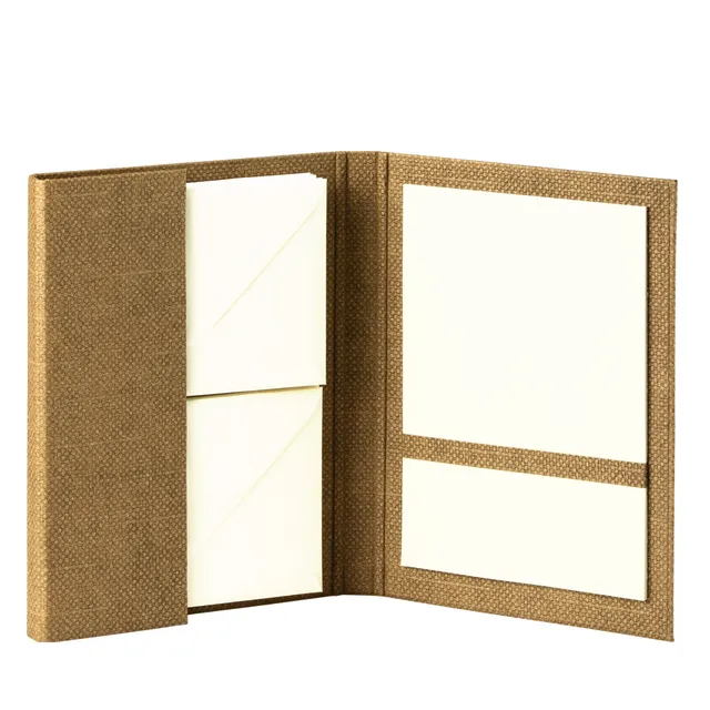 r-ssler-paperado-briefpapier-mappe-a5-15-st-ck-haselnuss-braun-mit-umschlag image 1
