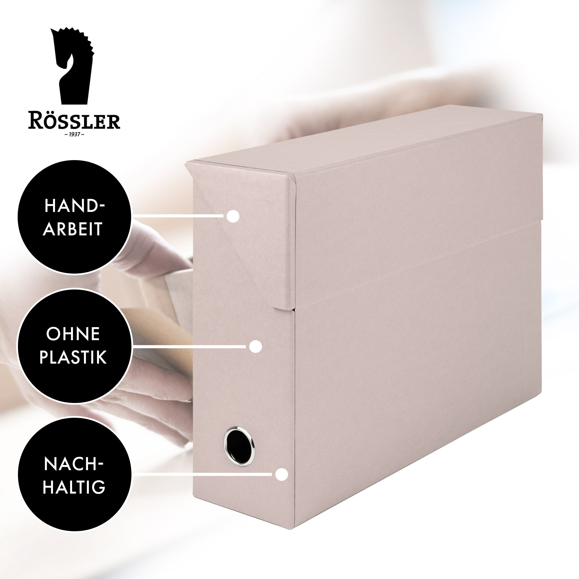r-ssler-s-o-h-o-archivbox-a4-800-blatt-mit-klappdeckel-powder-rosa image 4