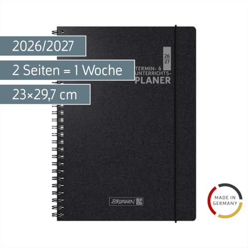 brunnen-termin-unterrichtsplaner-2026-2027-a4-kunststoff-schwarz-2-seiten-1-woch image 5