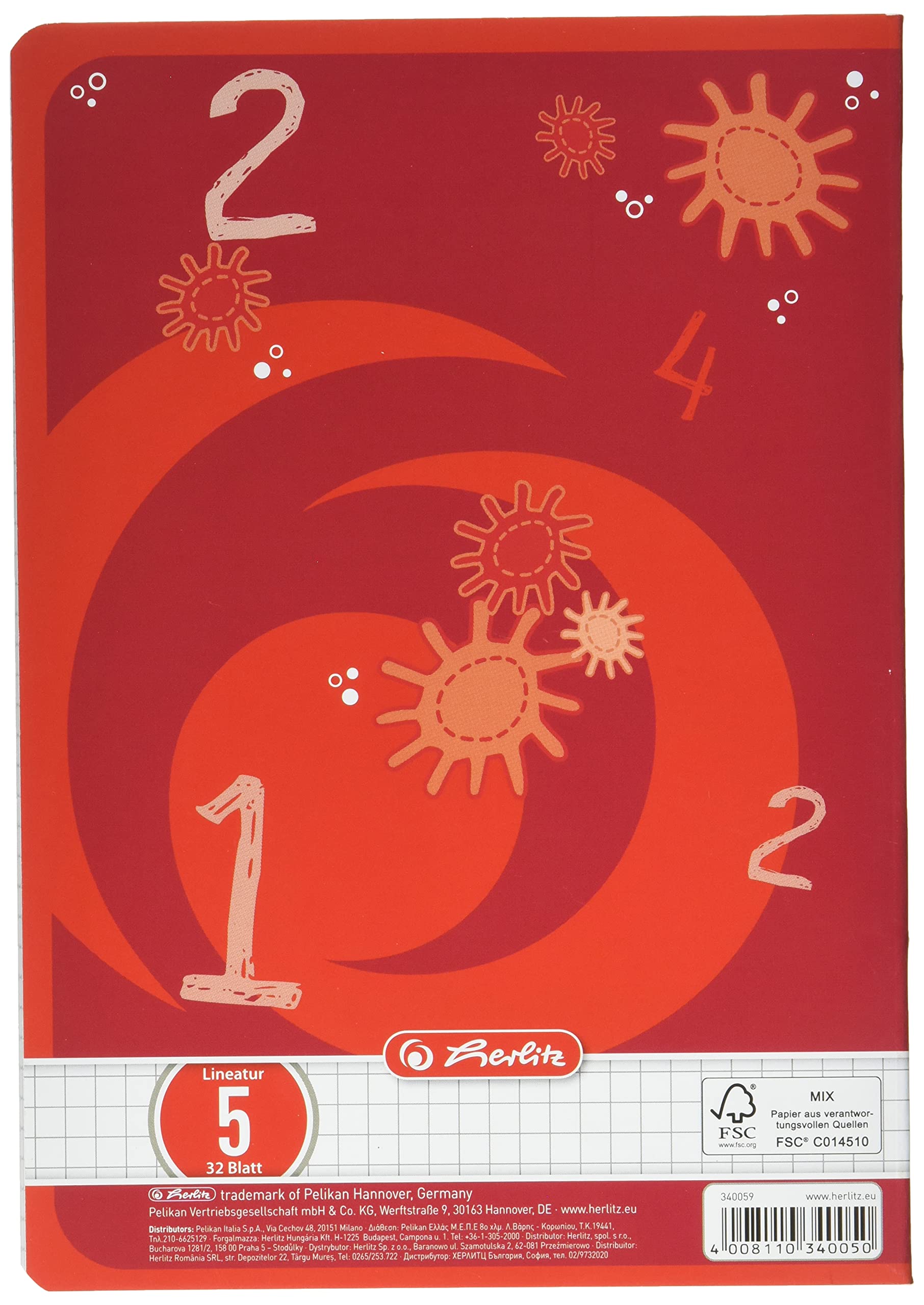 herlitz-x-book-schulheft-a5-lineatur-5-kariert-32-blatt image 2