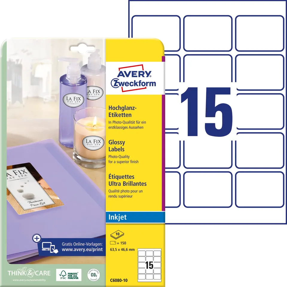 avery-zweckform-c6080-10-hochglanz-etiketten-a4-63-5-x-46-6-mm-wei-150-st-ck image 1