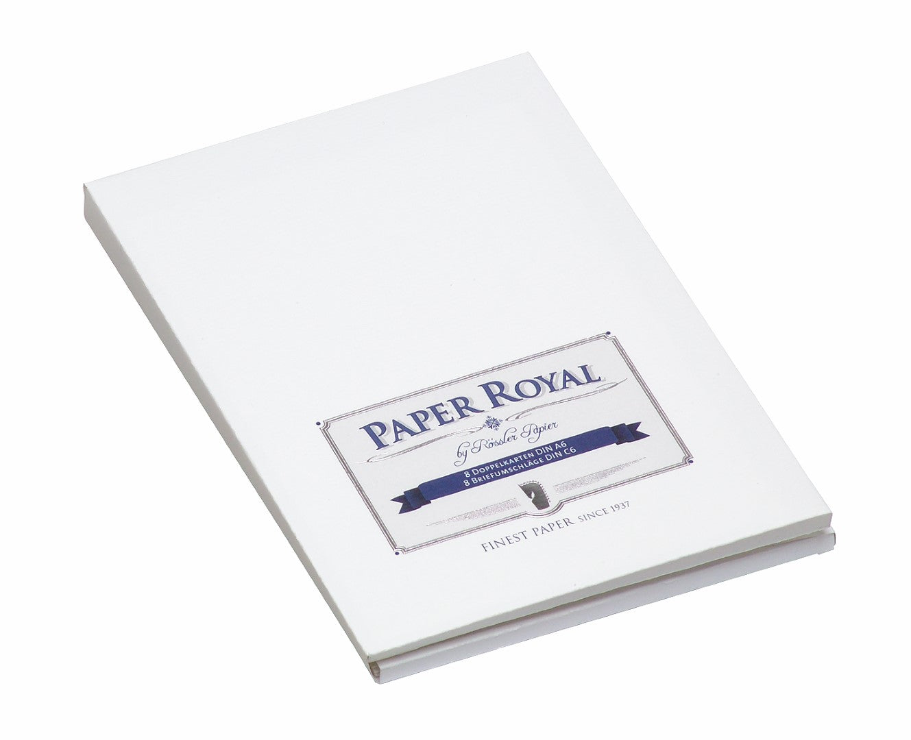 r-ssler-briefpapier-set-8er-wei-gerippt-a6-karten-c6-umschl-ge-mit-seidenfutter image 1