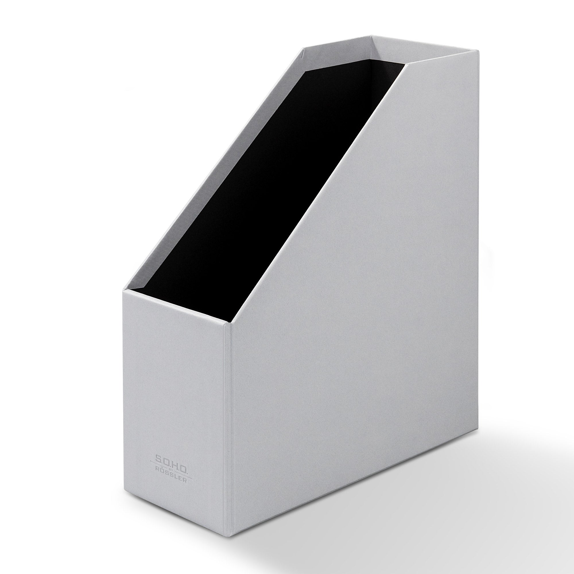 r-ssler-s-o-h-o-stehsammler-a4-mit-griff-stone-grau-zeitschriftensammler image 2