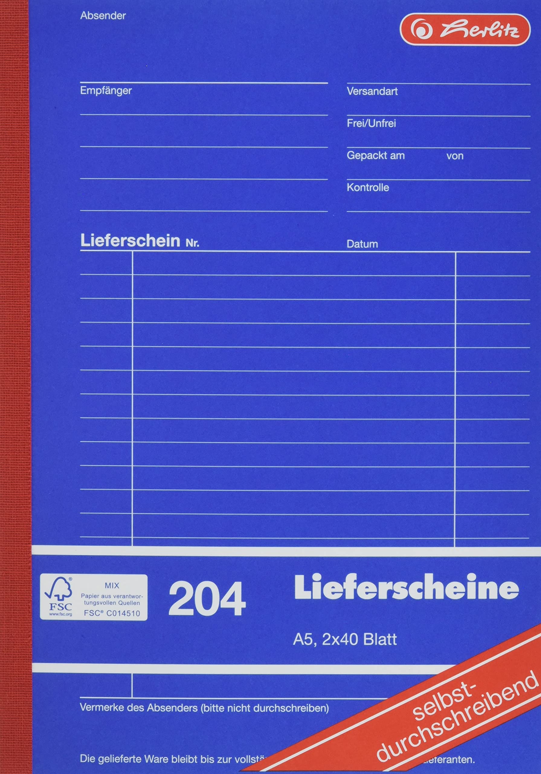 herlitz-lieferscheinbuch-a6-2x40-blatt-selbstdurchschreibend-5er-pack image 2