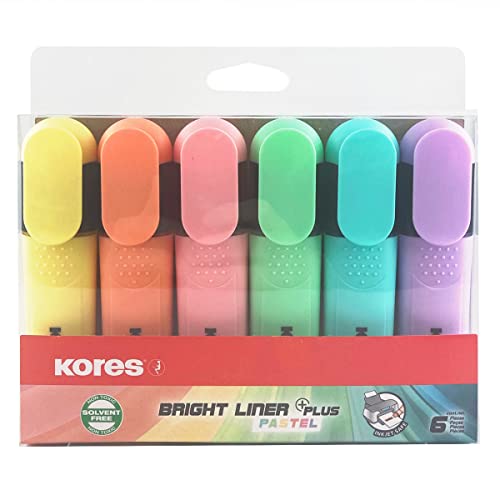 kores-bright-liner-textmarker-keilspitze-6er-set-pastell-tm36166 image 6