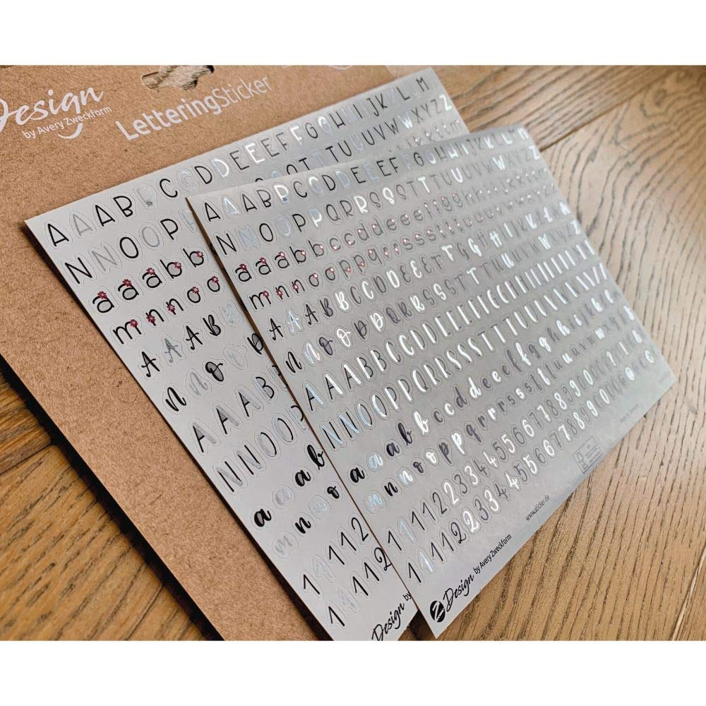 avery-zweckform-54541-deko-sticker-buchstaben-und-zahlen-648-aufkleber-a5-schwar image 5