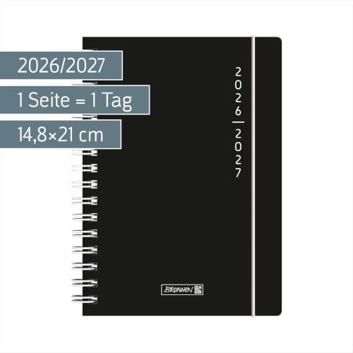 brunnen-sch-lerkalender-2026-2027-plain-black-a5-tageskalender image 8