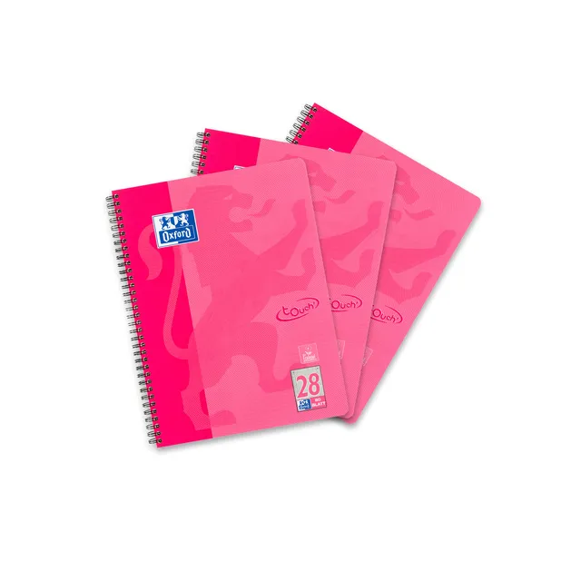 oxford-touch-collegeblock-a4-kariert-doppelrand-pink-80-blatt-3-st-ck image 1