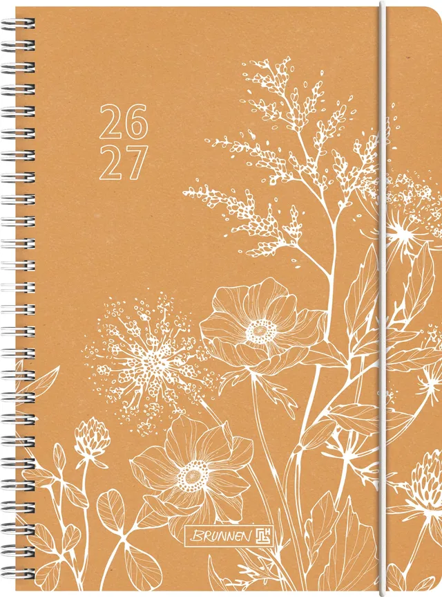 brunnen-sch-lerkalender-2026-2027-meadow-a5-recyclingleder-2-seiten-1-woche image 1