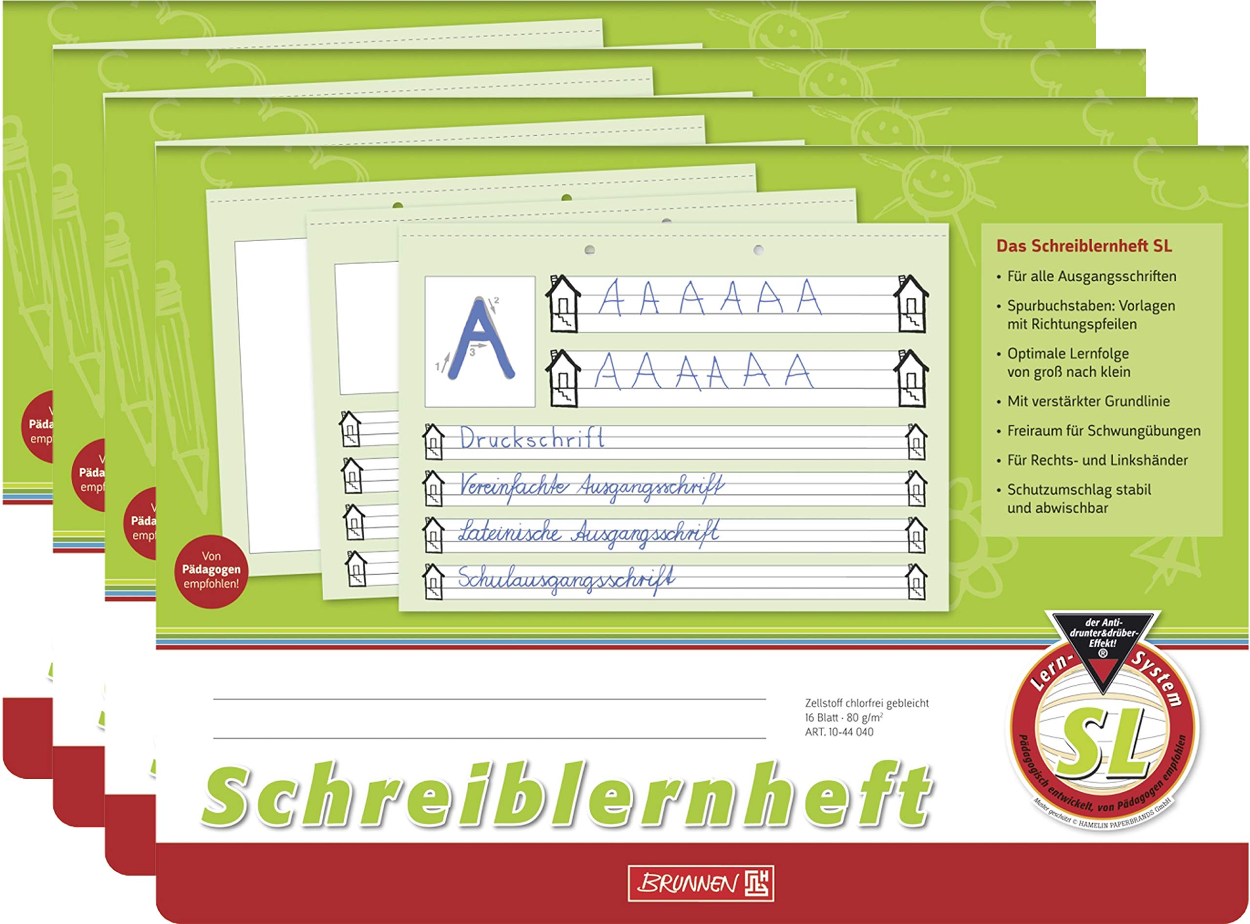 brunnen-1044004-schreiblernheft-4-a4-quer-lineatur-4-16-blatt image 4