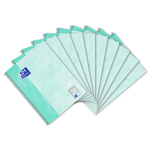 oxford-collegeblock-a4-kariert-lineatur-28-mint-10er-pack-80-blatt image 1