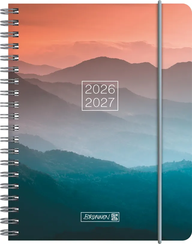 brunnen-sch-lerkalender-2026-2027-misty-sunset-a6-kunststoff-2-seiten-1-woche image 1