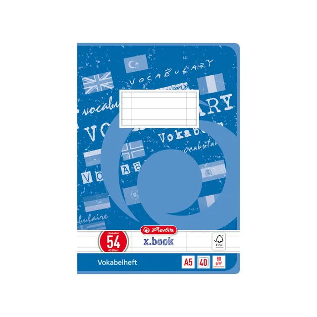 herlitz-x-book-vokabelheft-a5-lineatur-54-40-blatt-5-st-ck image 1