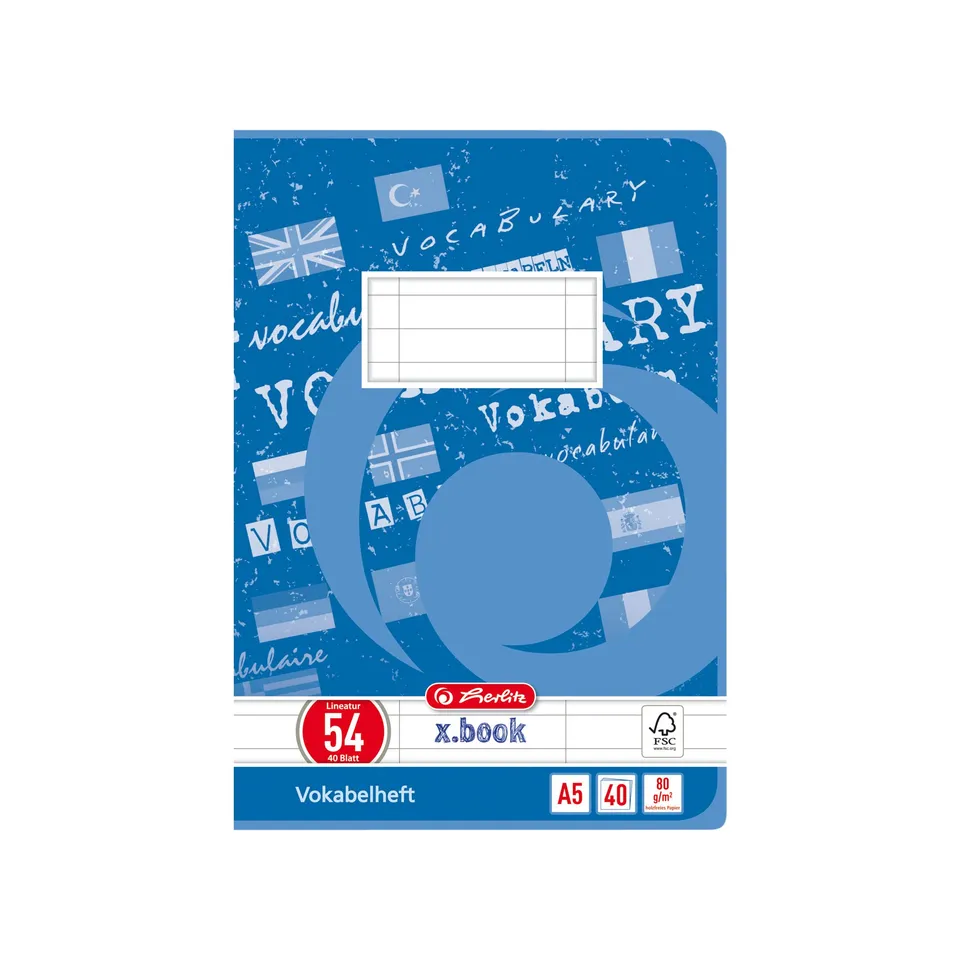 herlitz-x-book-vokabelheft-a5-lineatur-54-40-blatt-5-st-ck image 1