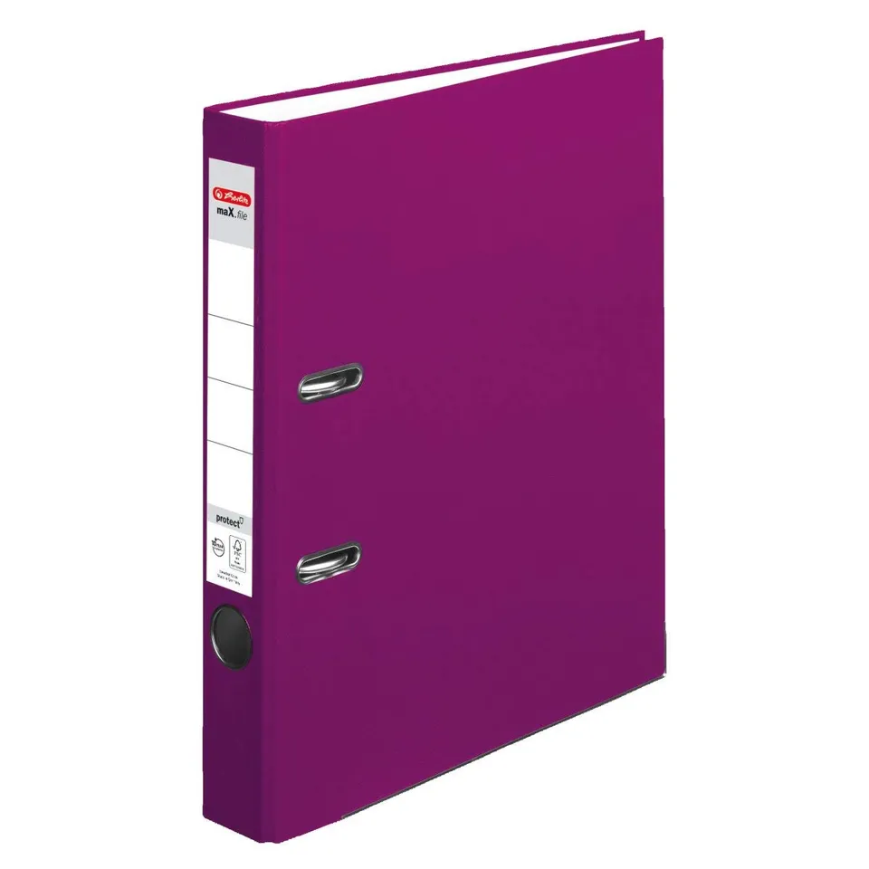 herlitz-max-file-ordner-a4-brombeer-5-cm-mit-einsteckr-ckenschild image 1