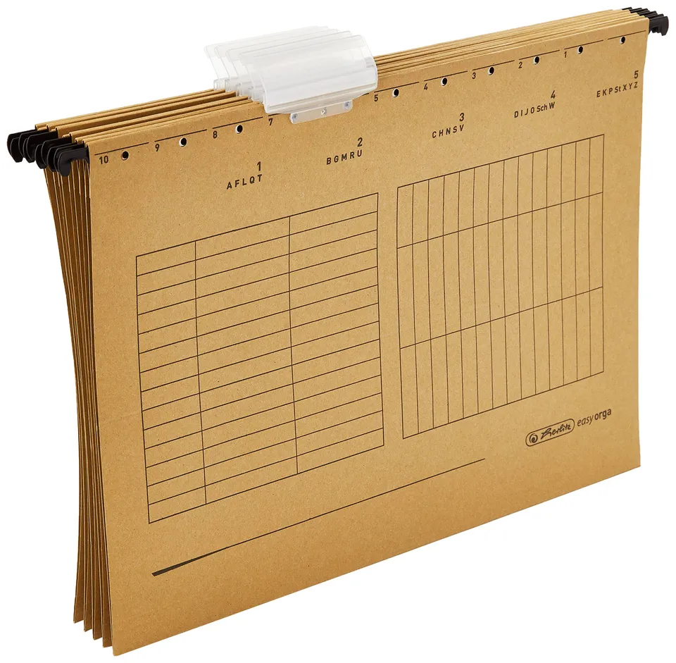 herlitz-h-ngemappe-a4-unireg-230g-m-braun-5er-pack-h-ngeregister image 1
