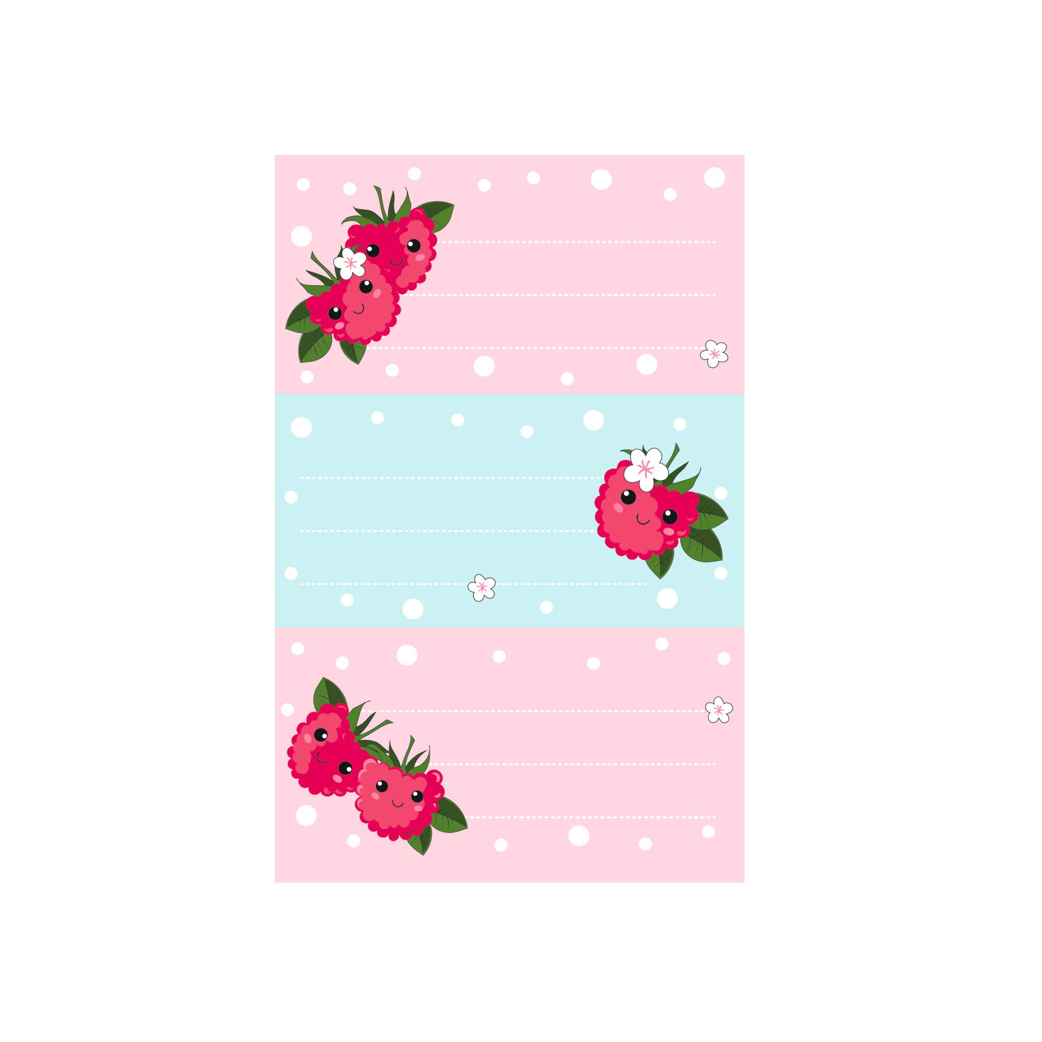 herlitz-50034291-buchetiketten-selbstklebend-himbeere-kawaii-9-st-ck image 2