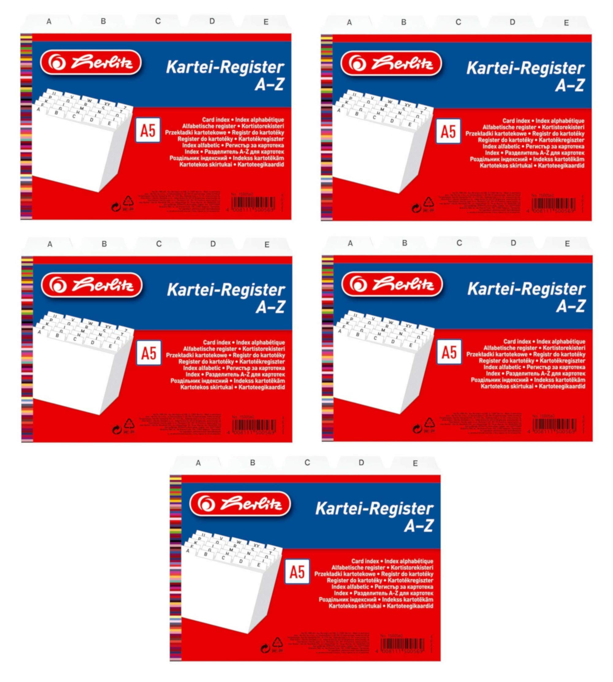 herlitz-1500560-karteiregister-pp-a5-wei-25-teilig-a-z image 3