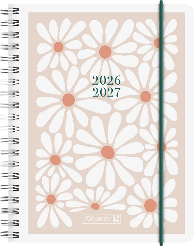 brunnen-sch-lerkalender-2026-2027-daisy-a6-120-x-160-mm-18-monate-kunststoffcove image 1