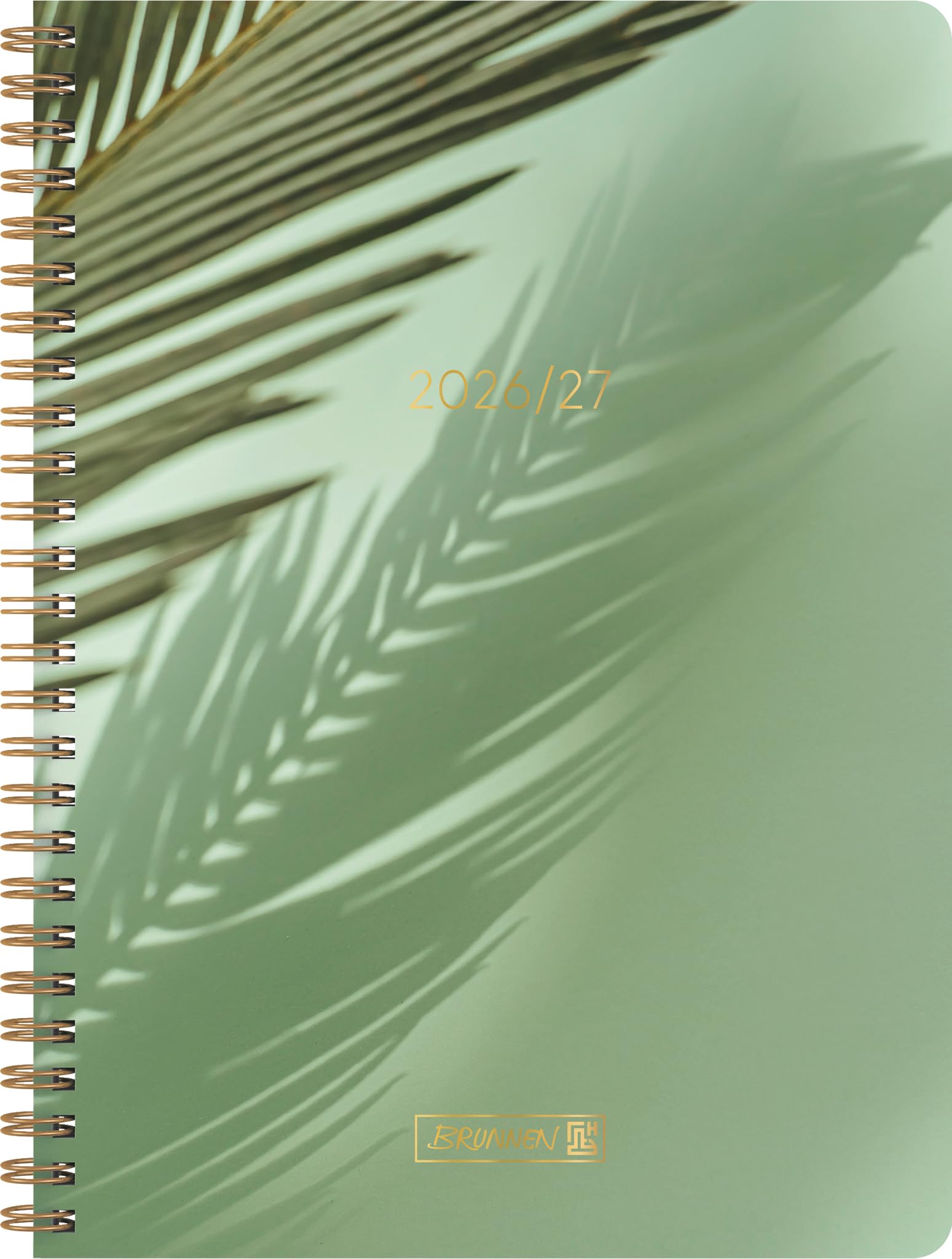 brunnen-sch-lerkalender-style-shadow-2026-2027-a5-kunststoff-gr-n-2-seiten-1-woc image 1