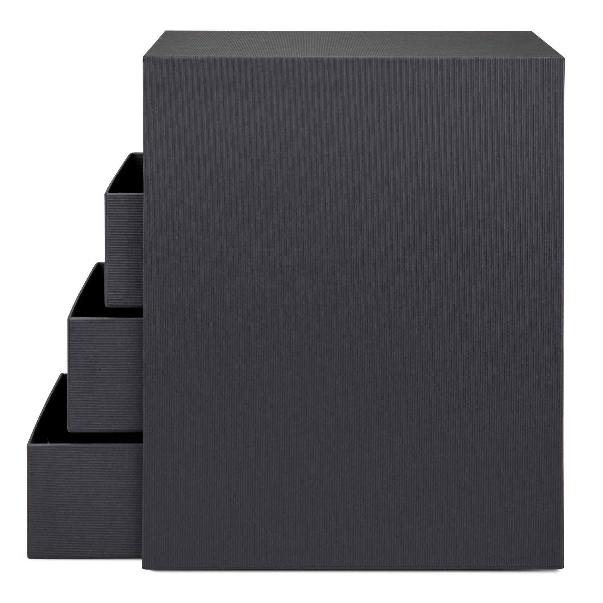 r-ssler-s-o-h-o-schubladenbox-a5-din-lang-4-f-cher-schwarz image 3