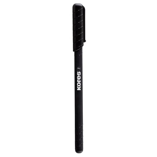 kores-k0r-m-kugelschreiber-schwarz-1-0-mm-12-st-ck-mit-griff image 1