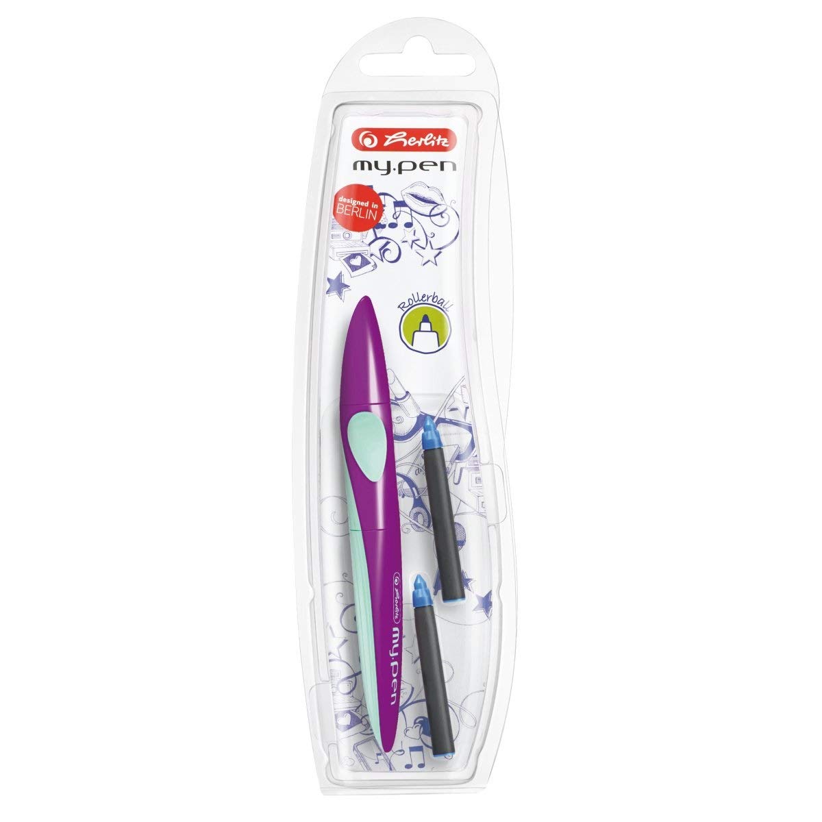 herlitz-my-pen-tintenroller-schwarz-wei-mit-2-patronen image 4