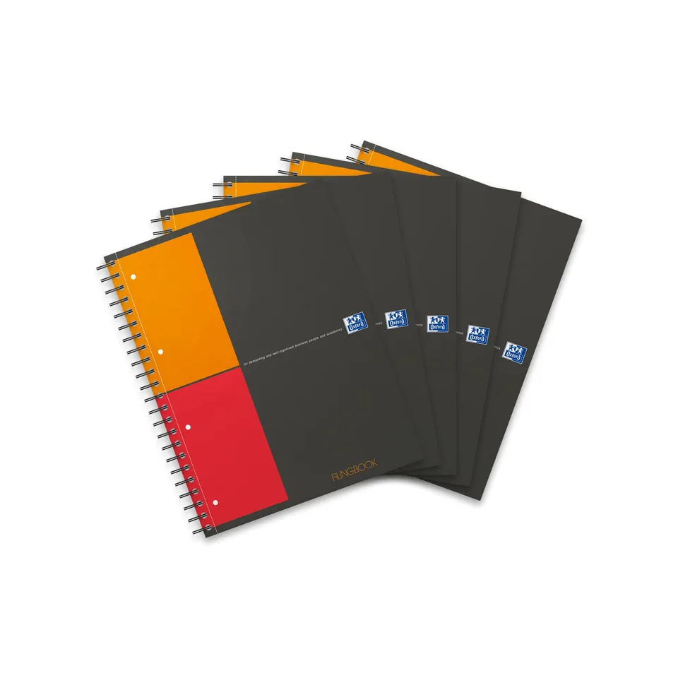 oxford-filingbook-international-a4-kariert-5x-200-seiten-mit-4-farb-rand-registe image 1