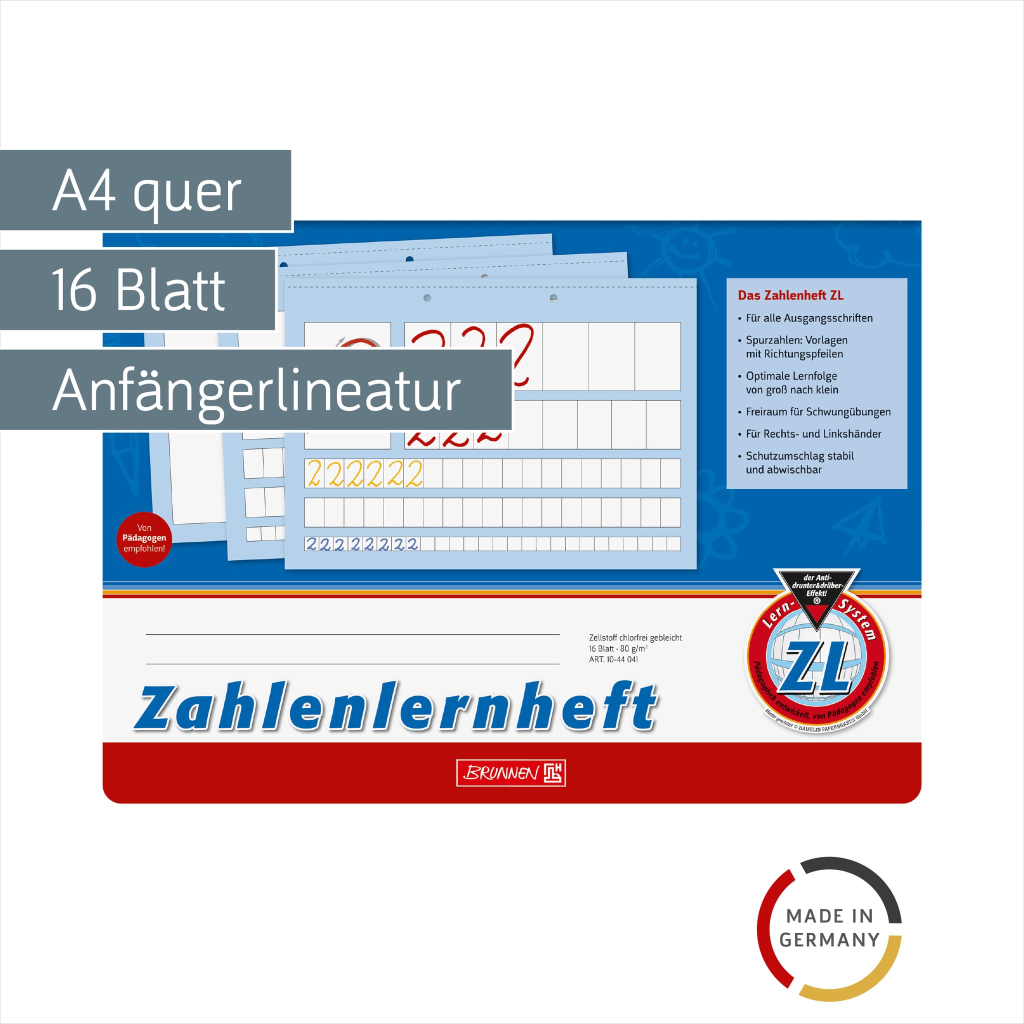 brunnen-zahlenheft-zl-a4-quer-16-blatt-80-g-m image 2