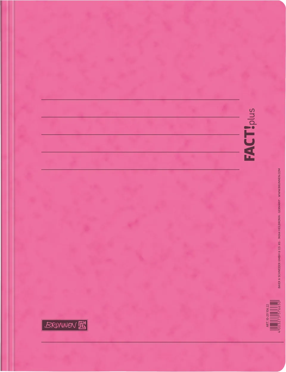 brunnen-schnellhefter-fact-plus-a4-rosa-schnellhefter-pressspankarton image 1