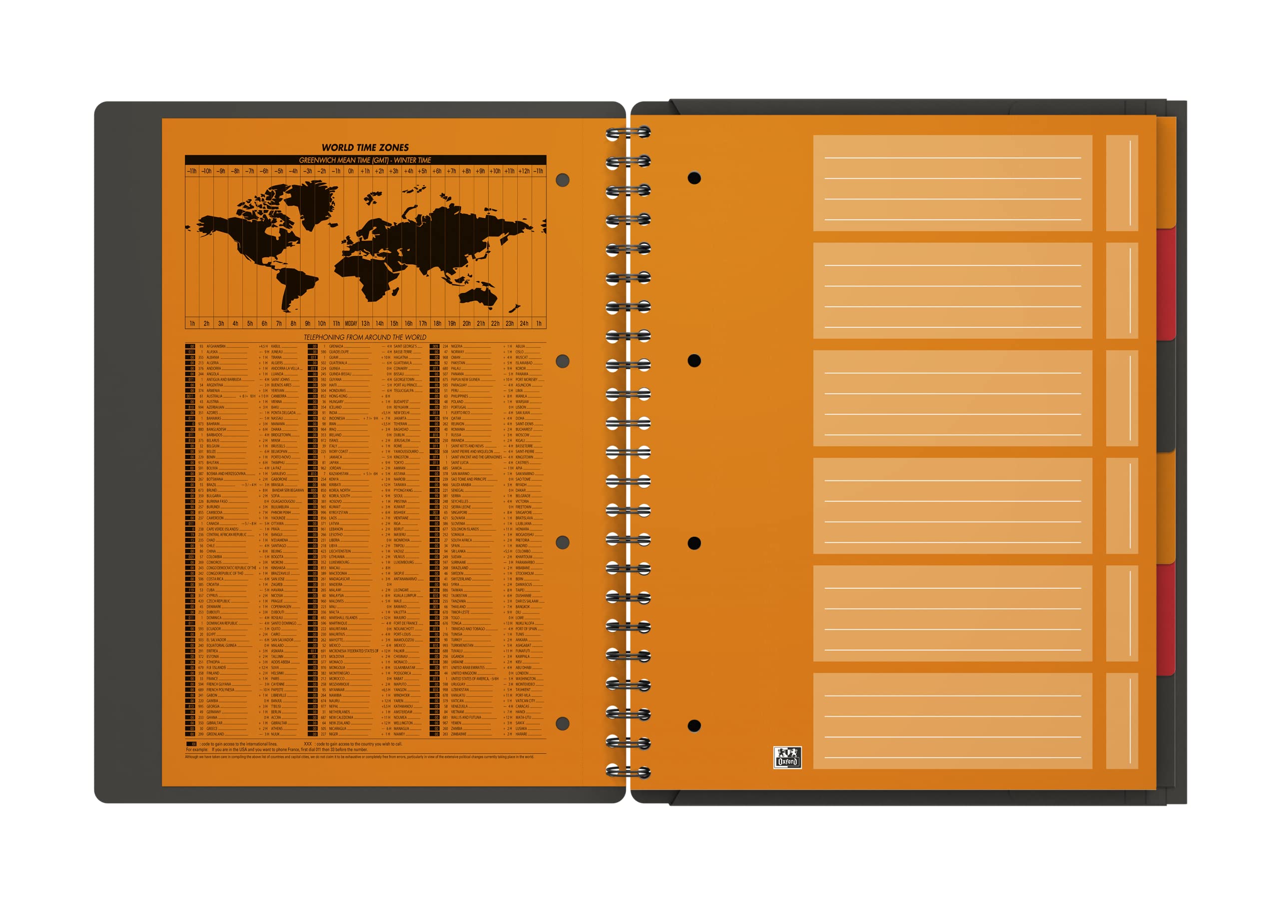 oxford-organiserbook-international-a4-kariert-notizblock-mit-6-registern-gummizu image 4