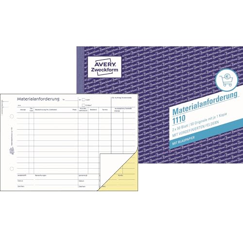 avery-zweckform-1110-materialanforderung-a5-quer-2x50-blatt-mit-blaupapier-und-d image 3