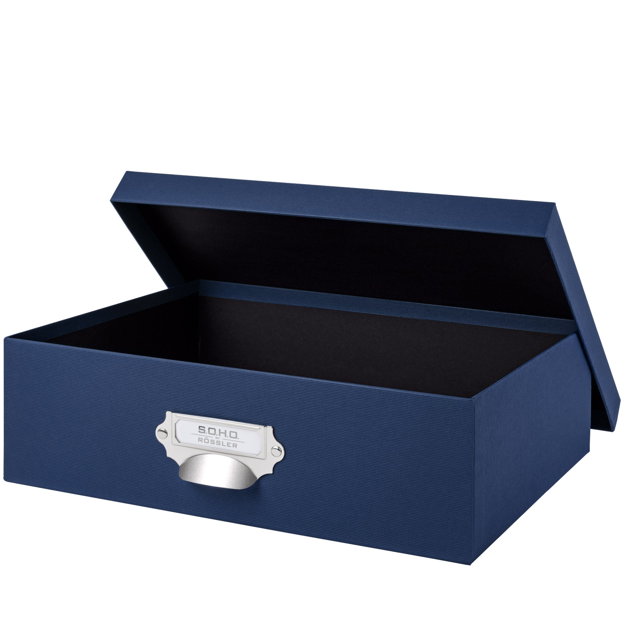 r-ssler-s-o-h-o-aufbewahrungsbox-mit-deckel-a4-navy-blau image 2