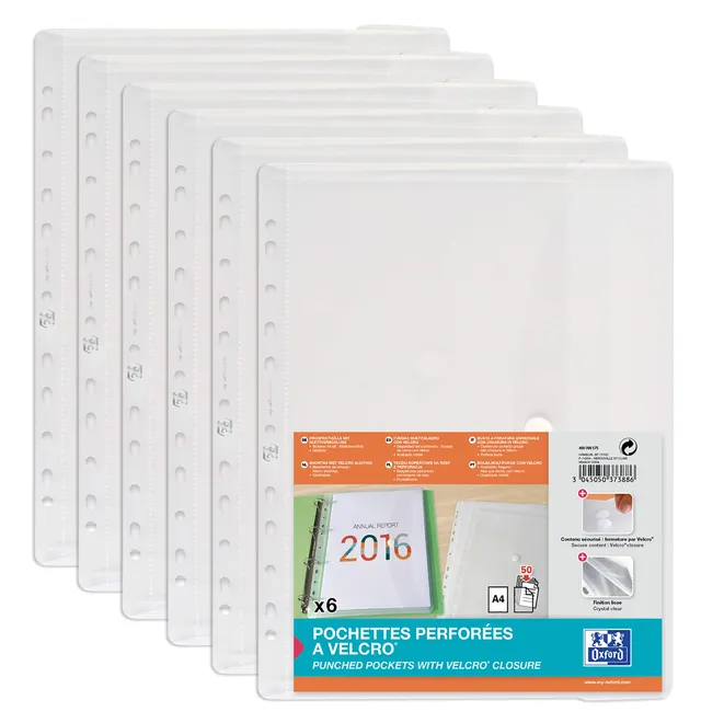 oxford-dokumenten-mappen-din-a4-farblos-6er-pack image 1
